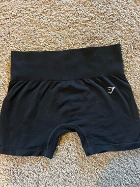 Gymshark Black Ribbed High-Waist Seamless Shorts